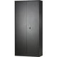 Draaideurkast hoog 91,4x40x195 zwart centraal dubbelslot
