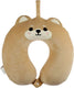 Puckator - relaxeazzz hond pluche memory foam reiskussen - hond - beige - 29x33x8 cm