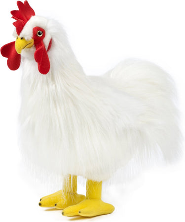 Living nature knuffel haan - 35 cm - pluche - speelgoed - hanen boerderijdieren knuffels - knuffeldier