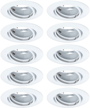 Paulmann inbouwlamp base basisset zwenkbaar rond 90 mm 20° gu10 max. 10w 230v dimbaar wit