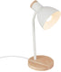B.k.licht briloner prep – tafellamp met kabelschakelaar – bureaulamp draaibaar – e14 fitting – bedlampje – max. 10w – wit hout – ø14 x 39,5 cm