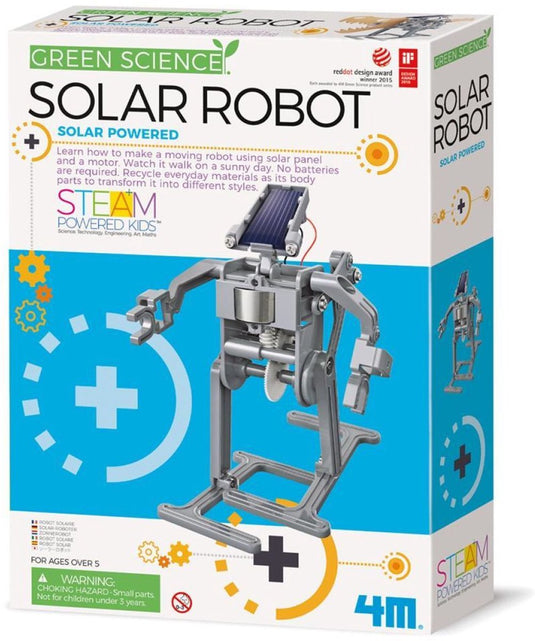 4m wetenschap en spel - robot op zonne-energie - bouwpakket - kidzlabs - green science - 5 jaar