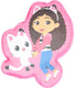 Gabby's poppenhuis gabby's dollhouse gevormd kussen - cakey cat