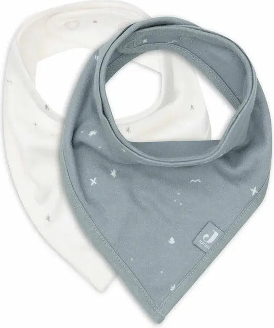 Jollein - slab bandana - katoen - slabbetjes baby - 2 stuks - twinkling sea green - 2 stuks