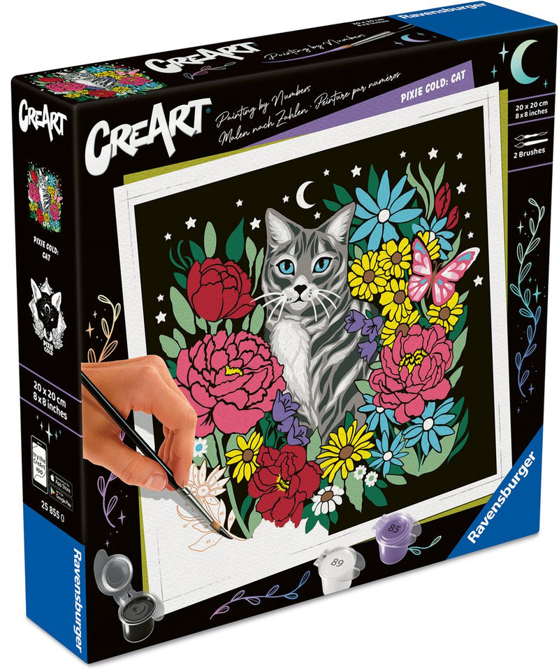 ギャラリービューアに画像をロードする, Ravensburger schilderen op nummer set pixie cold kat creatief pakket.
