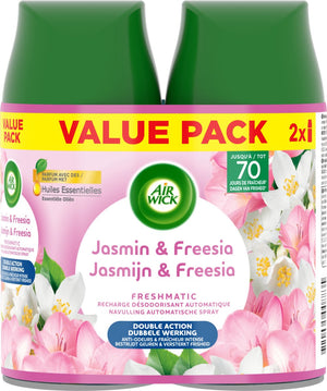 Air wick freshmatic navulling automatische spray - jasmijn freesia - 2 x 250ml