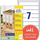 Rugetiketten avery lr4760 - 25 wit