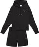 Puma short hooded relaxed suit 5” tr dames trainingspak - black