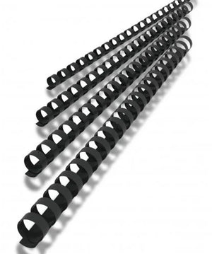 Q-connect bindrug 12mm 21 rings 100 stuks zwart