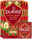 Pukka tea turmeric, ginger orange - 80 theezakjes - biologische kruidenthee - kurkuma gember - 4 x 20 zakjes - thee voordeelverpakking