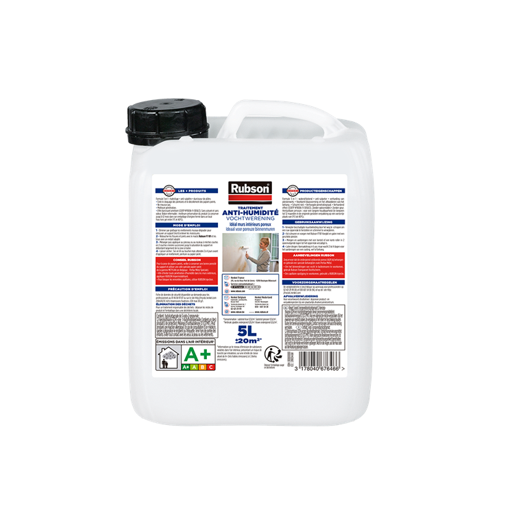 Afbeelding laden in galerijviewer, Rubson vochtige binnenmuren coating 5 l jug | vochtige binnenmuren coating | waterdichte coating | vochtbestreiding transparant
