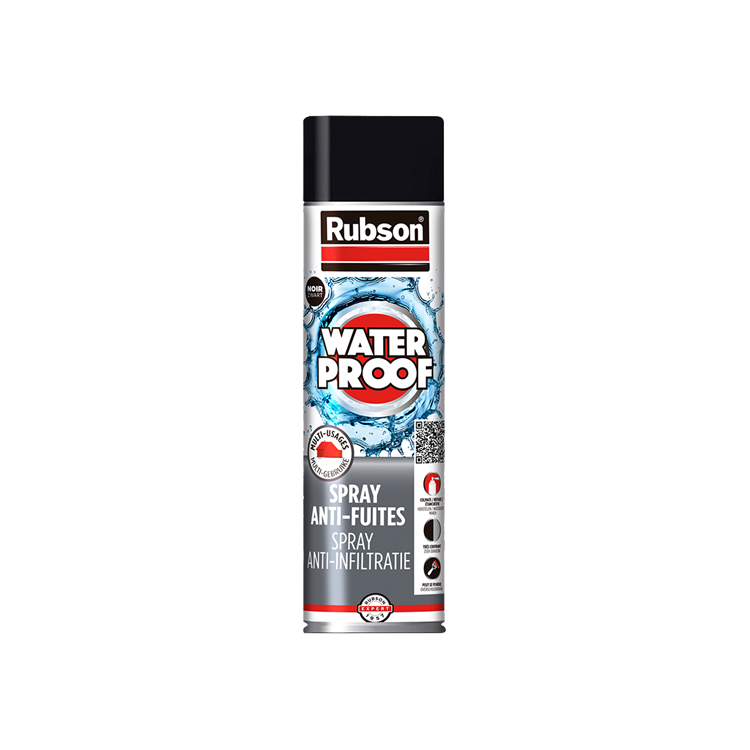 Afbeelding laden in galerijviewer, Rubson anti - infiltratie spray 300ml zwart | coating isolatie spray zwart | overschilderbaar repair coating spray | universele toepassing | vloeibaar rubber seal | rubber spray rubber coating.
