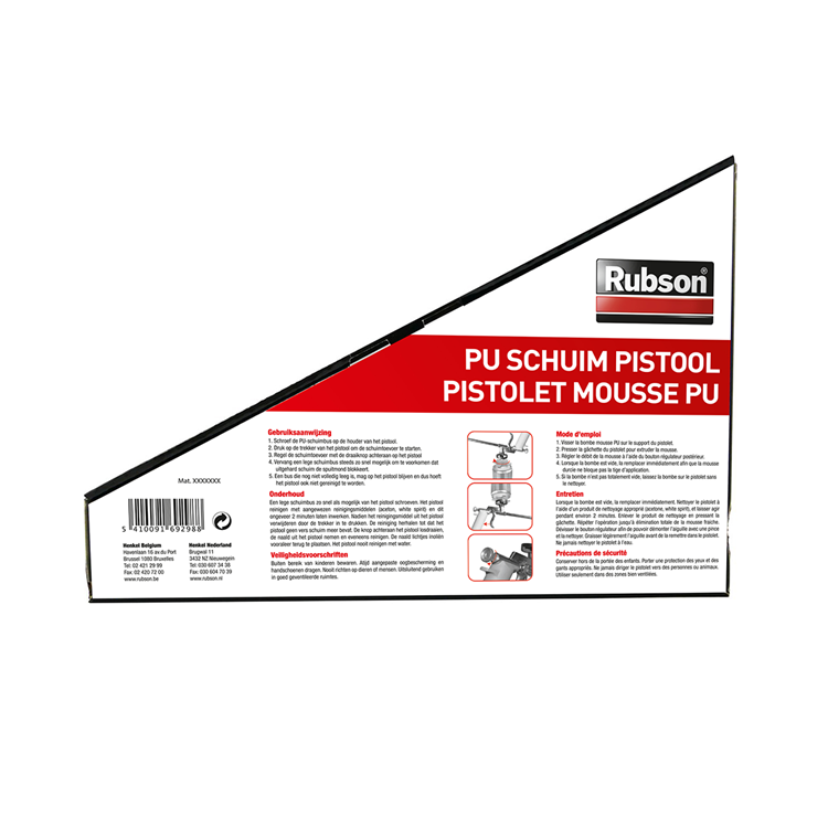 Afbeelding laden in galerijviewer, Rubson pu schuim pistool 1 st | pur-schuim pistool | pu pistool voor pur isolatie | pur isolatie pistool voor makkelijk gebruik | hoge precisie pu schuim doseringen!
