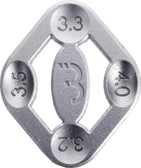 Bbb cycling turner ii spakenspanner voor 4 verschillende diameters - compacte spaakspanner- fietsgereedschap - btl-15