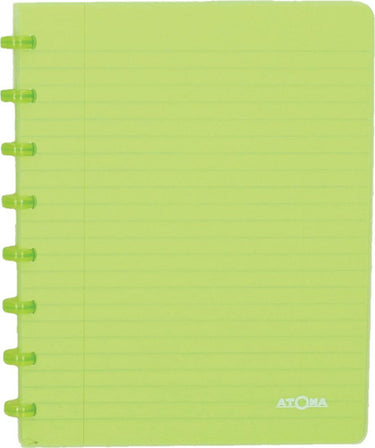 Atoma trendy schrift | ft a5 | 144 bladzijden | gelijnd | transparant groen