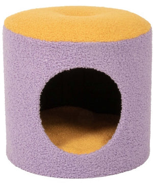 Coockoo kattenhuisje happy house geel paars