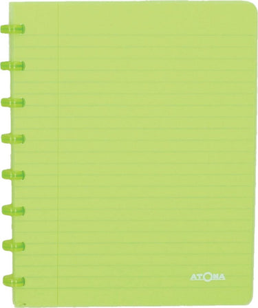 Atoma - trendy schrift | ft a5 | 144 bladzijden | commercieel geruit | transparant groen