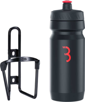 Bbb cycling fueltank - aluminium bidonhouder met bidon - 550ml - zwart rood - racefiets mountainbike - drinkbushouder fiets - bbc-03c