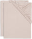 Jollein - hoeslaken jersey 60x120cm - wieg, ledikant, babybed - wild rose - 2 stuks