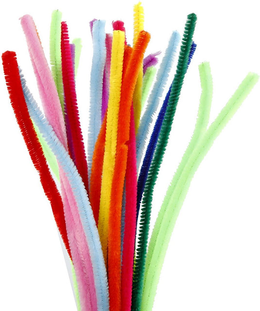 Creativ company http: www.cchobby.nl chenille-l-30-cm-dikte-9-mm-diverse-kleuren-200-div-1-doos
