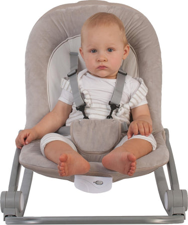 Bo jungle - schommelstoel en zitje in 1 - wipstoel - bouncer - baby tot kleuter - tot max. 18 kg - inclusief speelboog en verkleinkussen - meegroeiende swing - zachte stof - muziek en vibratie functies - rocker beige