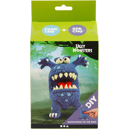 Foam clay funny friends, monster, blauw, 1 doos