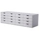 Stapelbare ladenkast 4x4 107,6x34,2x32,9cm lichtgrijs