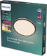 Philips led philips ozziet plafondlamp - rond - zwart - 18w 27k