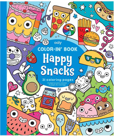 Ooly - color-in-book - happy snacks - kleurboek