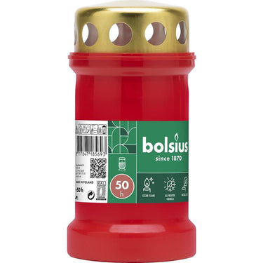 Bolsius graflicht nr.3 rood met deksel