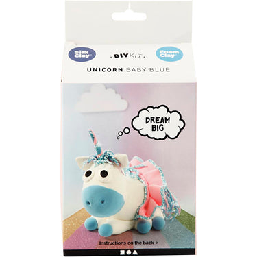 Silk clay funny friends, unicorn, blauw, 1 doos