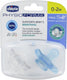 Chicco fopspeen physio soft 0m+ siliconen blauw transparant
