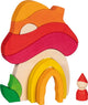 Goki bouwblokken - paddestoelenhuisje - 11 delen - hout - 3 jaar