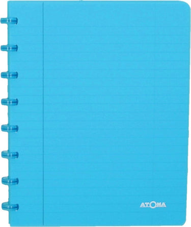 Atoma trendy schrift, ft a5, 144 bladzijden, geruit 5 mm, transparant turkoois