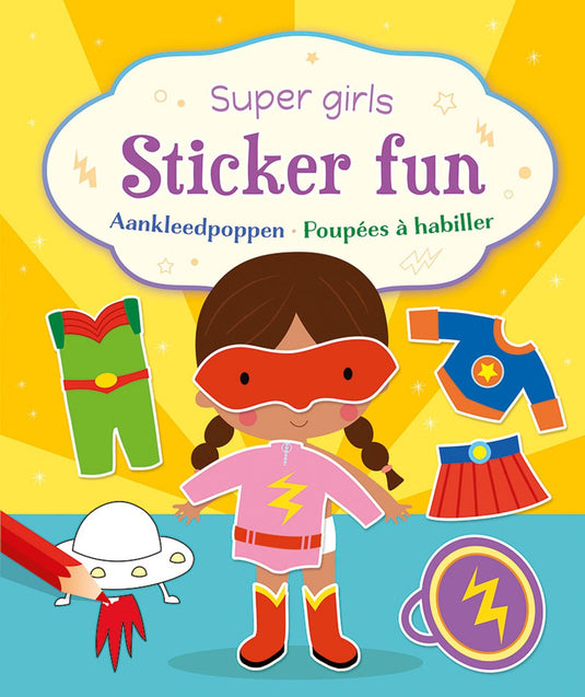 Deltas super girls sticker fun - aankleedpoppen super girls sticker fun - poupées à habiller