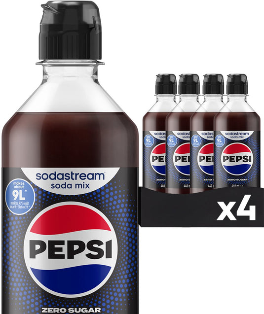Sodastream pepsi zero siroop 4 x 440ml