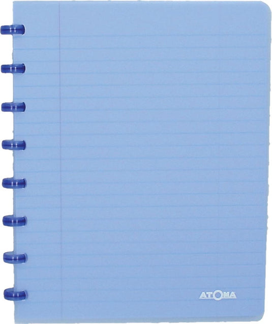 Atoma trendy schrift, ft a5, 144 bladzijden, geruit 5 mm, transparant blauw 1 stuk