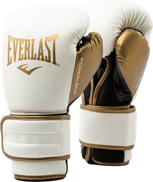 Everlast powerlock 2r training glove, white gold 14-oz