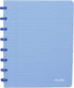 Atoma trendy schrift, ft a5, 144 bladzijden, geruit 5 mm, transparant blauw 1 stuk