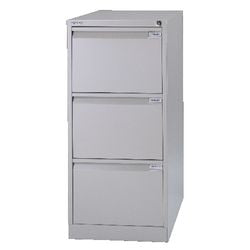 Hangmapladenkast bisley 47x62,2x101,6cm lichtgrijs 3 laden