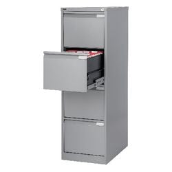 Archiefkast bisley 47x62,2x132,1cm lichtgrijs 4 laden
