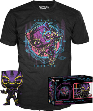 Funko marvel - bobble head pop n° xx - black panther + tee (m)