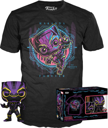Funko marvel - bobble head pop n° xx - black panther + tee (m)