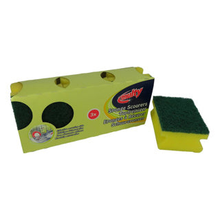 Multy schuursponsen hard handgreep 3 stuks | 4 stuks