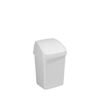 Sunware delta prullenbak met swingdeksel 10l wit | 2 stuks