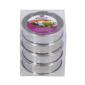 Patisse flanringen set van 4 8 cm rvs