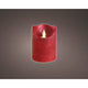 Led waving kaars wax bo binnen kerstrood warm wit 10 cm