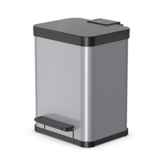 Hailo öko duo plus prullenbak - 2 x 9 l - zilver