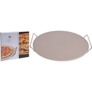 Excellent houseware pizzasteen met houder ø33 cm