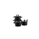 Bk flow cool black rvs pannenset 4-delig